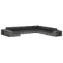 Set de muebles de jardín 11 pzas y cojines ratán sintético gris by , Garden sets - Ref: Foro24-46828, Price: 1,00 €, Discount: %