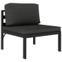Set muebles de jardín 3 pzas y cojines aluminio gris antracita by , Garden sets - Ref: Foro24-49237, Price: 453,70 €, Discoun...