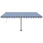 Automatische Markise LED-Windsensor blau und weiß 450x300 cm von vidaXL, Markisen - Ref: Foro24-3069771, Preis: 661,18 €, Rab...