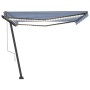 Automatische Markise LED-Windsensor blau und weiß 450x300 cm von vidaXL, Markisen - Ref: Foro24-3069771, Preis: 661,18 €, Rab...