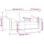 Sofá de 2 plazas con cojines tela rojo tinto 120 cm von , Sofas - Ref: Foro24-3200843, Preis: 219,47 €, Rabatt: %