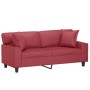 Sofá de 2 plazas con cojines cuero sintético rojo tinto 140 cm von , Sofas - Ref: Foro24-3200869, Preis: 302,71 €, Rabatt: %