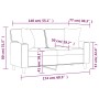 Sofá de 2 plazas con cojines cuero sintético rojo tinto 140 cm von , Sofas - Ref: Foro24-3200869, Preis: 302,71 €, Rabatt: %