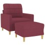Sillón con taburete tela rojo tinto 60 cm by , Sofas - Ref: Foro24-3200999, Price: 184,40 €, Discount: %