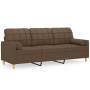 Sofá de 3 plazas con cojines tela marrón 180 cm von , Sofas - Ref: Foro24-3200793, Preis: 280,04 €, Rabatt: %