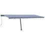 Automatic awning with wind sensor LED blue and white 600x300 cm by vidaXL, Awnings - Ref: Foro24-3069811, Price: 847,98 €, Di...