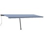 Automatische LED-Windsensor-Markise blau und weiß 600x300 cm von vidaXL, Markisen - Ref: Foro24-3069811, Preis: 818,19 €, Rab...