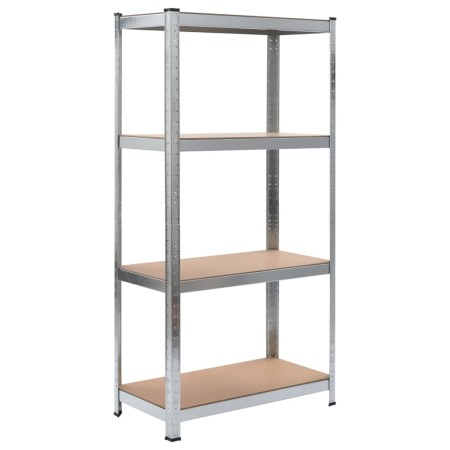Estantería de acero y MDF 80x40x160 cm plateado by , Industrial shelving - Ref: Foro24-144266, Price: 59,67 €, Discount: %