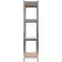 Estantería de acero y MDF 80x40x160 cm plateado by , Industrial shelving - Ref: Foro24-144266, Price: 59,67 €, Discount: %
