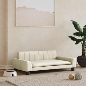 Cama para perros de cuero sintético crema 90x53x30 cm von , Betten für Hunde - Ref: Foro24-171853, Preis: 86,77 €, Rabatt: %