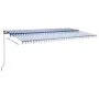 Automatische LED-Windsensor-Markise blau und weiß 600x300 cm von vidaXL, Markisen - Ref: Foro24-3069811, Preis: 847,98 €, Rab...