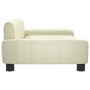 Cama para perros de cuero sintético crema 90x53x30 cm by , Beds for dogs - Ref: Foro24-171853, Price: 87,95 €, Discount: %