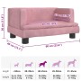 Cama para perros de terciopelo rosa 60x40x30 cm von , Betten für Hunde - Ref: Foro24-171909, Preis: 58,88 €, Rabatt: %
