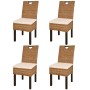 Sillas de comedor 4 unidades ratán kubu madera de mango von , Essstühle - Ref: Foro24-274362, Preis: 354,98 €, Rabatt: %