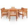 Set comedor de jardín 9 pzas y cojines madera maciza de acacia by , Garden sets - Ref: Foro24-278900, Price: 1,00 €, Discount: %