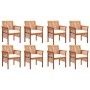 Set comedor de jardín 9 pzas y cojines madera maciza de acacia by , Garden sets - Ref: Foro24-278900, Price: 1,00 €, Discount: %