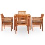 Set comedor de jardín 5 pzas y cojines madera maciza de acacia von , Gartensets - Ref: Foro24-278902, Preis: 593,87 €, Rabatt: %