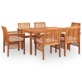 Set comedor de jardín 7 pzas y cojines madera maciza de acacia von , Gartensets - Ref: Foro24-278898, Preis: 1,00 €, Rabatt: %