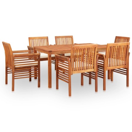 Set comedor de jardín 7 pzas y cojines madera maciza de acacia von , Gartensets - Ref: Foro24-278898, Preis: 1,00 €, Rabatt: %