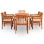Set comedor de jardín 7 pzas y cojines madera maciza de acacia von , Gartensets - Ref: Foro24-278898, Preis: 1,00 €, Rabatt: %
