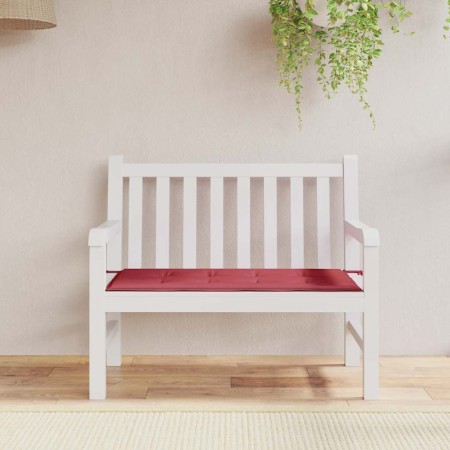 Cojín de banco de jardín tela Oxford rojo tinto 100x50x3 cm by , Cushions for chairs and sofas - Ref: Foro24-314074, Price: 2...