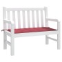 Cojín de banco de jardín tela Oxford rojo tinto 100x50x3 cm by , Cushions for chairs and sofas - Ref: Foro24-314074, Price: 2...