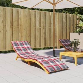 Cojín de tumbona de tela Oxford a cuadros rojo 200x60x3 cm by , Cushions for chairs and sofas - Ref: Foro24-314216, Price: 42...