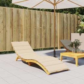 Cojín de tumbona de tela Oxford beige 200x70x3 cm von , Kissen für Stühle und Sofas - Ref: Foro24-314221, Preis: 49,15 €, Rab...