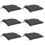 Cojines sillas de jardín 6 uds tela Oxford antracita 40x40x7 cm by , Cushions for chairs and sofas - Ref: Foro24-314862, Pric...