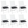 Cojines de silla de jardín 6 uds tela Oxford negro 40x40x7 cm by , Cushions for chairs and sofas - Ref: Foro24-314883, Price:...