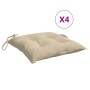 Cojines de silla de jardín 4 uds tela Oxford beige 50x50x7 cm by , Cushions for chairs and sofas - Ref: Foro24-314906, Price:...