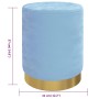 Taburete con almacenaje redondo terciopelo azul claro by , Folding stools and chairs - Ref: Foro24-340291, Price: 47,41 €, Di...