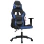 Silla gaming de masaje cuero sintético negro y azul de , Sillones para videojuegos - Ref: Foro24-345445, Precio: 114,13 €