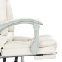 Silla de oficina reclinable masaje cuero sintético color crema de , Sillas de oficina - Ref: Foro24-349690, Precio: 129,19 €,...