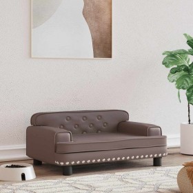 Cama para perros de cuero sintético marrón 70x45x30 cm von , Betten für Hunde - Ref: Foro24-171891, Preis: 83,73 €, Rabatt: %
