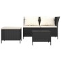 Set de muebles de jardín 3 pzas y cojines ratán sintético negro von , Gartensets - Ref: Foro24-319692, Preis: 235,66 €, Rabat...