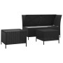 Set de muebles de jardín 3 pzas y cojines ratán sintético negro von , Gartensets - Ref: Foro24-319692, Preis: 235,66 €, Rabat...