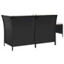 Set de muebles de jardín 3 pzas y cojines ratán sintético negro von , Gartensets - Ref: Foro24-319692, Preis: 235,66 €, Rabat...