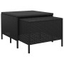 Set de muebles de jardín 3 pzas y cojines ratán sintético negro von , Gartensets - Ref: Foro24-319692, Preis: 235,66 €, Rabat...