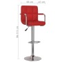 Taburetes de cocina 2 unidades cuero sintético rojo vino tinto von , Küchenhocker - Ref: Foro24-334599, Preis: 140,30 €, Raba...