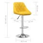 Taburete de bar de terciopelo amarillo mostaza by , Kitchen stools - Ref: Foro24-335301, Price: 82,86 €, Discount: %