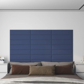 Paneles de pared 12 uds tela azul 60x15 cm 1,08 m² von , Wandverkleidung - Ref: Foro24-343826, Preis: 39,10 €, Rabatt: %