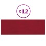 Paneles de pared 12 uds terciopelo rojo tinto 90x30 cm 3,24 m² de , Recubrimiento de paredes - Ref: Foro24-343923, Precio: 90...