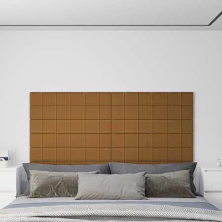 Paneles de pared 12 uds terciopelo marrón 90x15 cm 1,62 m² by , Wall covering - Ref: Foro24-344112, Price: 36,91 €, Discount: %