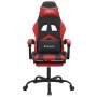 Silla gaming giratoria y reposapiés cuero sintético negro rojo by , Gaming chairs - Ref: Foro24-349604, Price: 121,61 €, Disc...