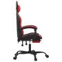 Silla gaming giratoria y reposapiés cuero sintético negro rojo by , Gaming chairs - Ref: Foro24-349604, Price: 121,61 €, Disc...
