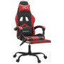 Silla gaming giratoria y reposapiés cuero sintético negro rojo by , Gaming chairs - Ref: Foro24-349604, Price: 121,61 €, Disc...