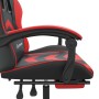 Silla gaming giratoria y reposapiés cuero sintético negro rojo by , Gaming chairs - Ref: Foro24-349604, Price: 121,61 €, Disc...