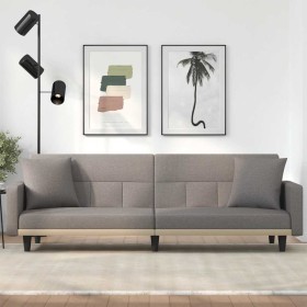 Sofá cama con cojines tela gris taupe de , Sofás - Ref: Foro24-351880, Precio: 281,23 €, Descuento: %
