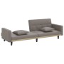 Sofá cama con cojines tela gris taupe by , Sofas - Ref: Foro24-351880, Price: 286,47 €, Discount: %